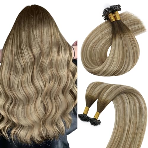 Sunny K Tip Hair Extensions Real Human Hair Straight Ktip