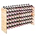 GIANTEX Porta Vino per 72 Bottiglie, Scaffale Portaoggetti per Vino, Portabottiglie di Vino in Legno, Mobiletto per Conservazione Di Vino, Vintage, per Cucina, Bar, 119 x 29 x 71,5 cm