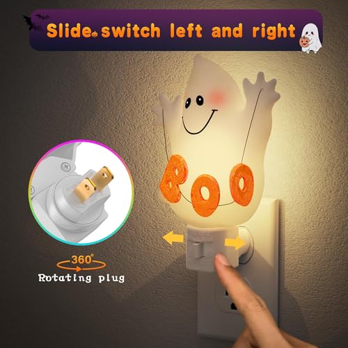Image of JandCase Halloween Night Light, 2 Pack 3000K Night Lights Plug into Wall