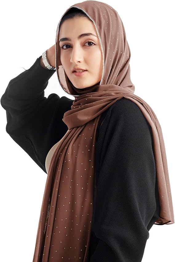 PREMIUM GEORGETTE HIJAB WITH RHINESTONE AND DIAMOND LACE/RHINESTONE DIAMOND LACE SIZE 180 CM BY 70 CM-picture-18