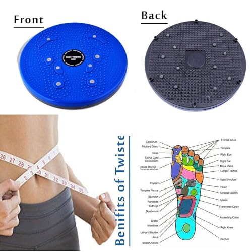 Image of LEAFED 2-in-1 Tummy Twister Exercise Machine for Men & Women | Slimming Waist & Belly Exercise Disc | Double-Sided Acupressure Reflexology Board with Magnets | Anti-Skid Twisting Disc for Home Workout & Weight Loss | Effective Twister Machine for Women's Belly Fat