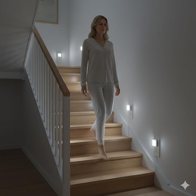 MagicPro MagicPro Plug-in LED Night Light, Auto Dusk to Dawn Sensor, Adjustable Brightness and Color, Warm White, Cool White Lights for Bathroom,Hallway, Bedroom, Kids Room, Kitchen, Stairway, 2 Pack photo 5