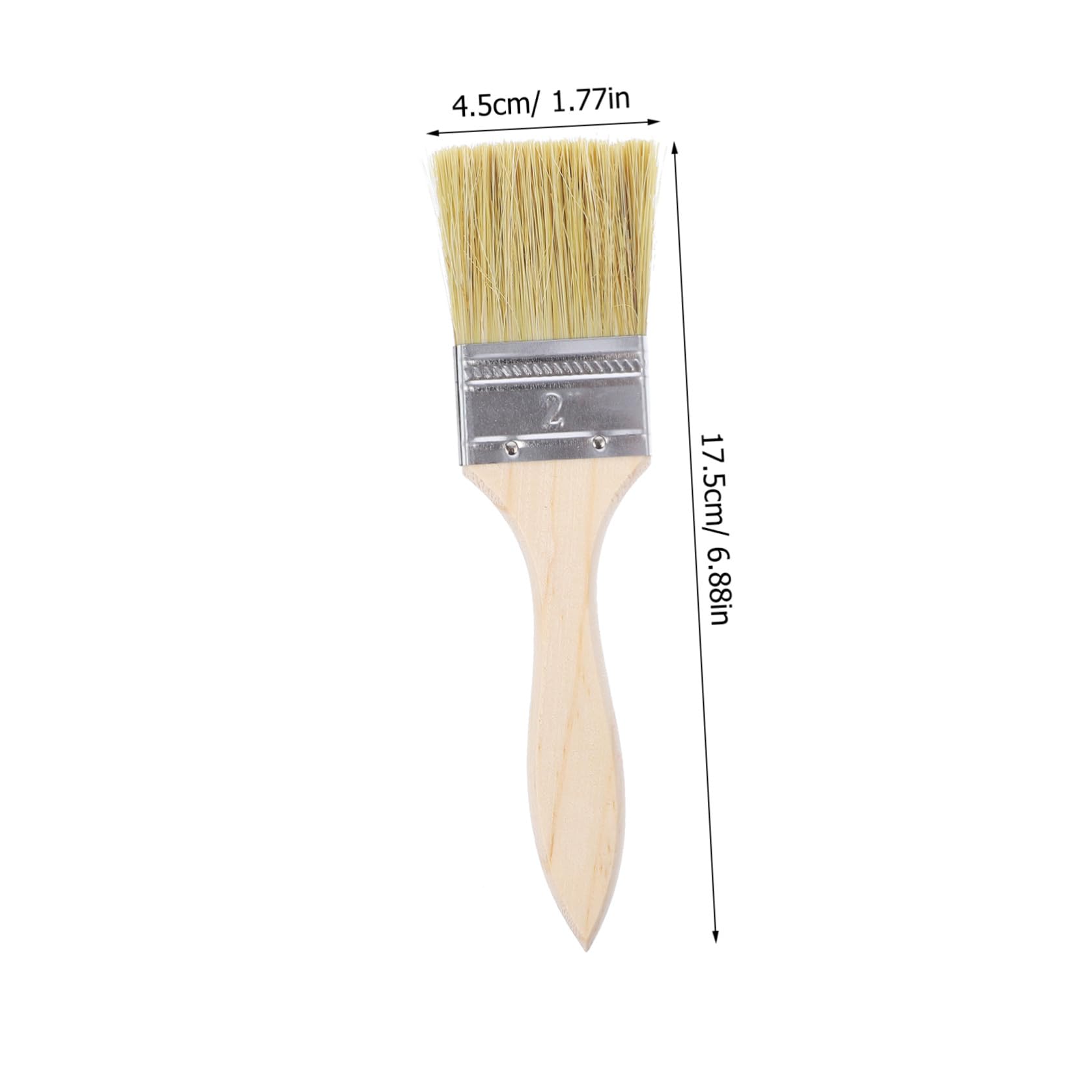 Operitacx 23 Stück Holzgriff Malpinsel für Wände und Möbel mit Naturborsten Kratzfeste Pinsel für Malerei Basteln und Handwerk Zufällige Farbe