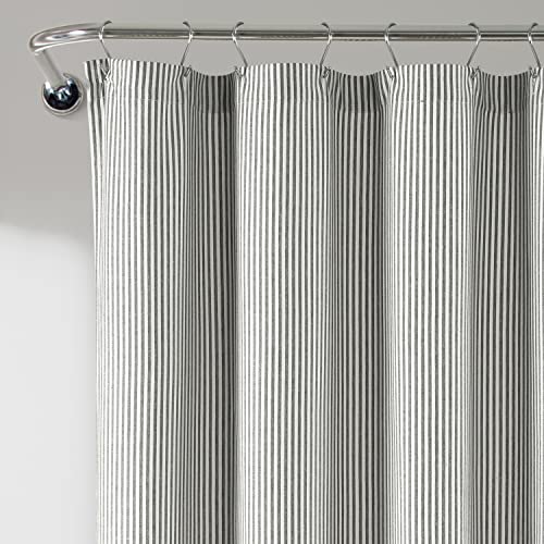 Lush Decor 21T011640 Farmhouse Vintage Stripe Yarn Dyed Cotton Shower Curtain thumb #1