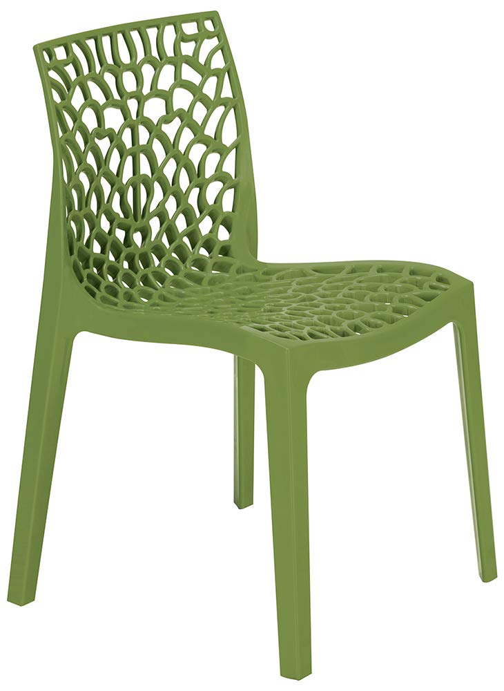 Grandsoleil Upon Gruvyer Polypropylene Stackable Chair, 51 X 52 X 81 Cm Brilliant Green