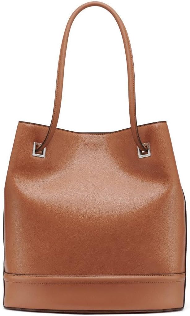 Calvin Klein Women's Ash Tote Bag – North/South, Vegan Leather, 2 Pockets