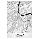 artboxONE Poster 45x30 cm Städte Basel City Map - Bild 