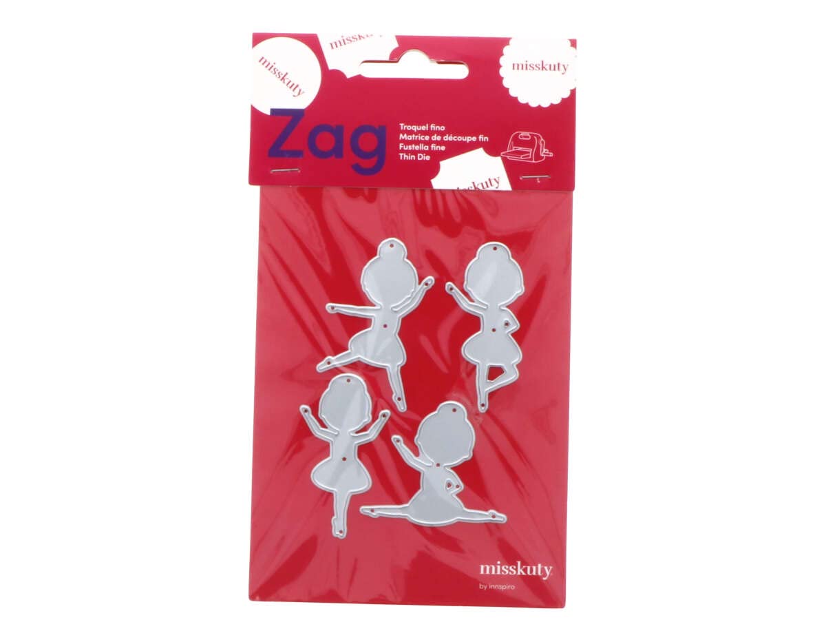 ZAG Fustelle Per Bambine Ballerine – 4 Pezzi In Acciaio – Per Carta, Cartoncino, EVA, Alluminio - 2