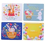 Phantasmia 防滑マウスパッド 4個セット バニー柄 大きなラウンド型 – 滑り止め設計で快適操作 掃除簡単 耐久性あり