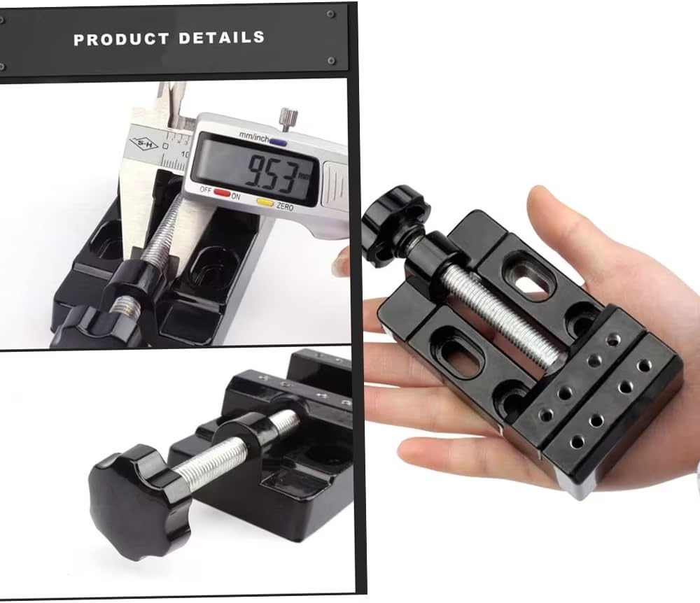 Flat Mini Bench Clamp Tabletop Vise Drill Press Vise Tools, Multi-Purpose Aluminium Alloy Flat Jaw Pliers - Image 4