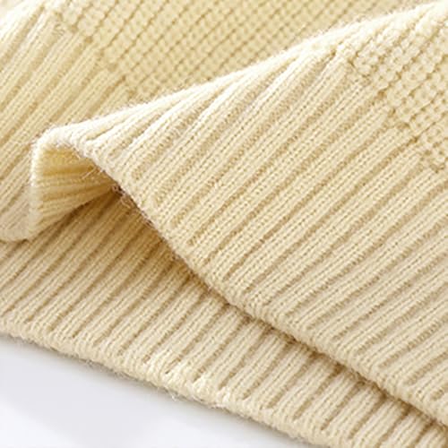 Unisex Mens Winter Sweater Mock Neck Long Sleeve Pullover Fashion Twisted Button Knitwear Comfort Warm Basic Tops4