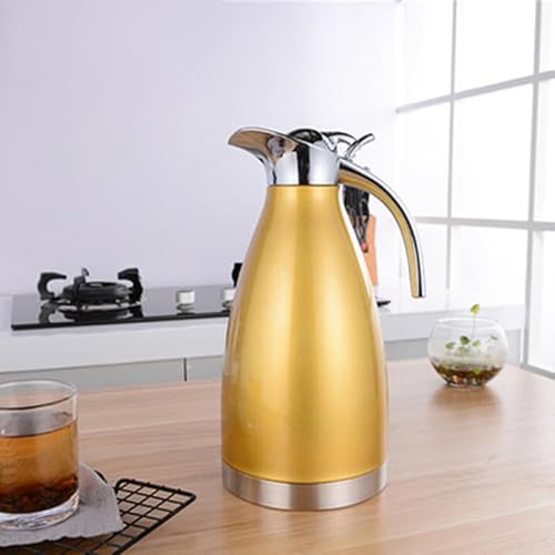 Cabilock Stainless Steel Vacuum Jug 2L Thermal Pot Insulated Kettle for Home Office Hot Water Coffee Tea Flask