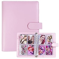 Classeur Photocard Kpop A5 – 120 Pochettes, 30 Pages, Couverture Cuir PU, 6 Anneaux