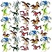 Bedwina Mini Dragon Toy Figures - (Pack of 36) 2 Inch Plastic Rubbery Dragon Figurines in Assorted Colors and Styles - Kids Toys for Birthday Party Favors, Decorations, Cupcake Toppers and Piñatas