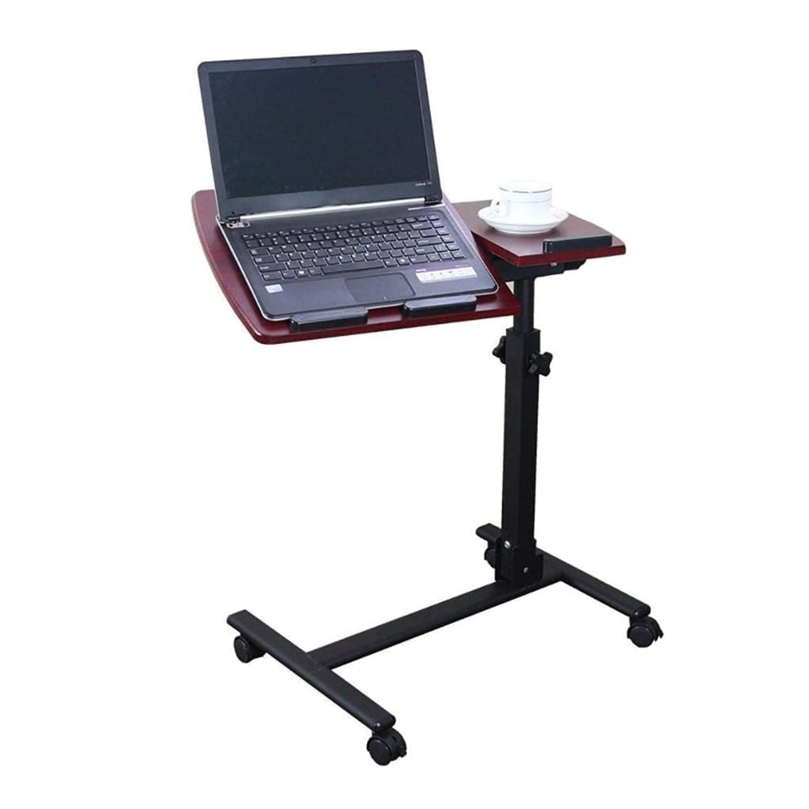 Laptop Rolling Cart Table Height Adjustable Mobile Laptop Stand Desk Multifunction Workstation for Home Office
