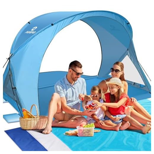Best match fishing umbrella AugFir Beach Tent Sun Shelter Set