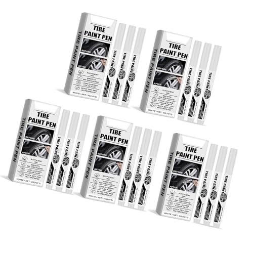 15 pennarelli per pneumatici bianchi, impermeabili, per lettere e vernice di riparazione graffi