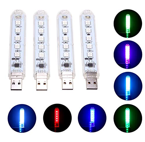 USB-Leuchten Weiß Milti-Colored: 4pcs Cover