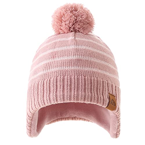 Monimo Girls Winter Hat Knitted Earflaps Girls Beanie Thicken Fleece Lining Kids Winter Hat2