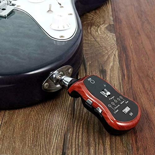 Guitar Effector, Guitar Headphone Amplifier, Rechargeable Built-In Battery Electric Guitar Effector System Musical Instrument Accessories