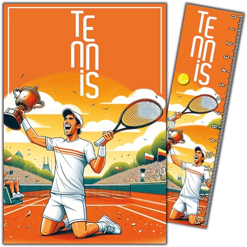 AFIE 69-1006 Tennis Card on Clay with Envelope 12 x 17.5 cm for Sports Sportsman Player Champion or Supporters - Image 4