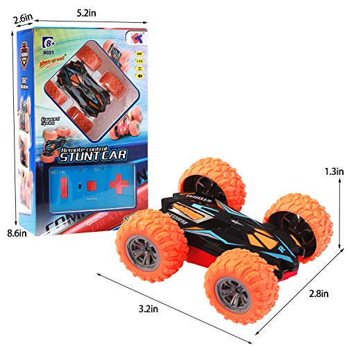 Image of MSLAN Cyclone Mini Remote Control Car for Kids - Double Sided Fast Off Road Stunt Mini RC Cars for Boys and Girls, RC Flip Car