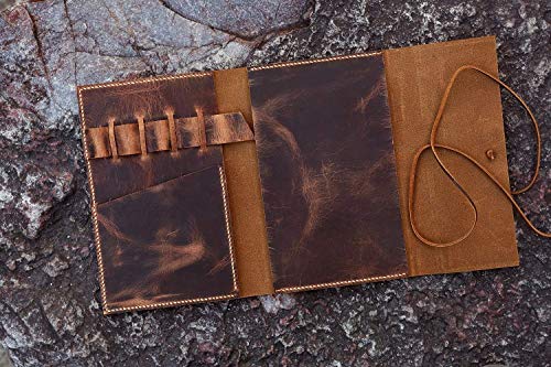 Personalized leather cover case for A5 Bullet Journal rustic real leather cover organizer for Leuchtturm 1917 Medium A5 notebook NA5005S4