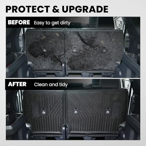 Image of LASFIT Cargo Mat for Toyota 4Runner 2025 2026 (Fit 5 /7 Seats) | All Weather Custom Fit Anti-Slip Pet Friendly Easy Clean TPE Rear Seat Backrest Mats for 6th Gen 4Runner, Black