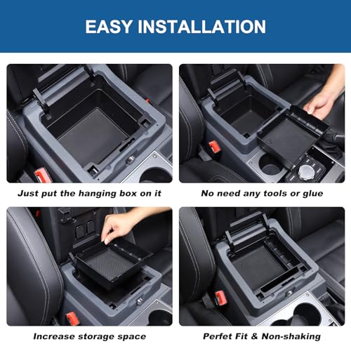 Tumukiw Center Console Organizer Tray Armrest Storage Box Compatible with INEOS Grenadier 2020-2024 Non-Slip Center Console Tray Armrest Secondary Storage Tray Phone Key Organizer Container by Tumukiw - Used condition - Image 6