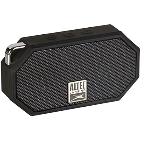 Altec Lansing Mini H2O - Waterproof Bluetooth Speaker, IP67 Certified & Floats in Water, Compact & Portable Speaker for Hiking, Camping, Pool, and Beach,Black Cover