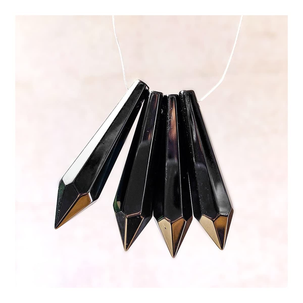 YUZGUHEY 50PCS Crystal Beads Chandelier Crystals Lamp Prisms for Decor Hanging Pendant Lighting Replacement Parts