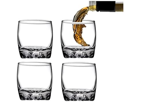 Conjunto Copos Dose Uísque Mini Whisky Shot Vidro 80ml - 4 pç