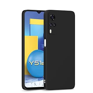 Pikkme Back Cover for Vivo Y31 / Y51A / Y51 / Y51i | Camera Protection Shockproof Soft Matte Silicone Back Case (Black)