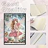 JZHYOA Diamond Painting Blank Notebook DIY Pink Butterfly Fairy Special Shape Diamond Art Dairy Travel Drawing Message Journal Sketchbook Mosaic Cross-stitch Notepad for Office Work #3