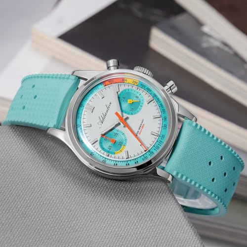 Image of ADDIESDIVE 38 MM Chronograph Watch VK64 Sweep Second Movement Tachymeter Mark FKM Rubber Strap BGW9 Super Lume Colourful Outdoor Sports Watches for Men Women