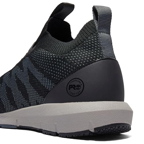Timberland PRO Timberland PRO Men's Radius Knit Composite Safety Toe Puncture Resistant CSA Industrial Athletic Work Shoe, Black/Grey, 9.5 W