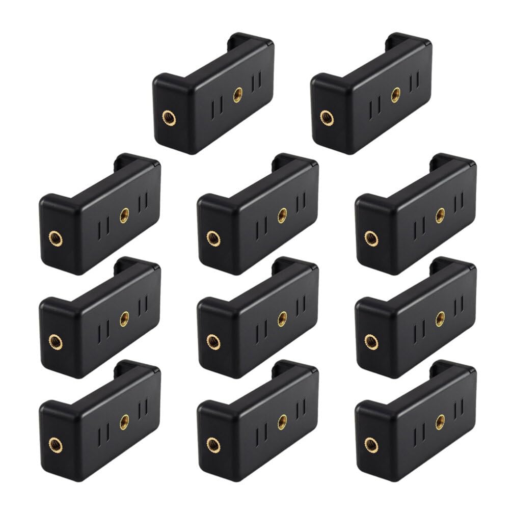 ULDIGI 1 Set 10pcs Accessories Phone Holder Phone Tripod Adapter Cellphone Tripod Mounts Selfie Stick Accessories Phone Rack for Tripod Flexible Tripod Phone Stand Eva Intelligent