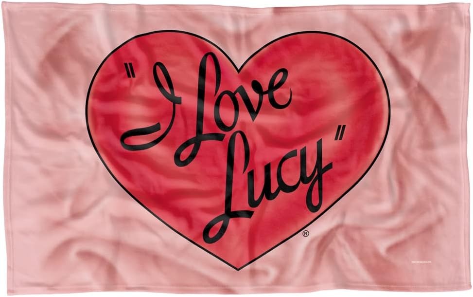I Love Lucy - 3D Logo Fleece Blanket 57 x 35in