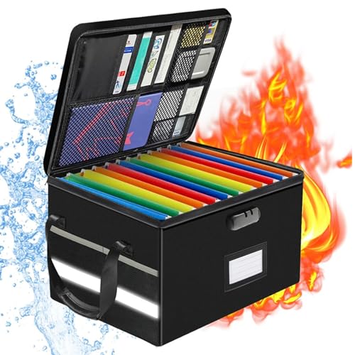 Boîte de rangement de documents pliable haut de gamme avec serrure intégrée