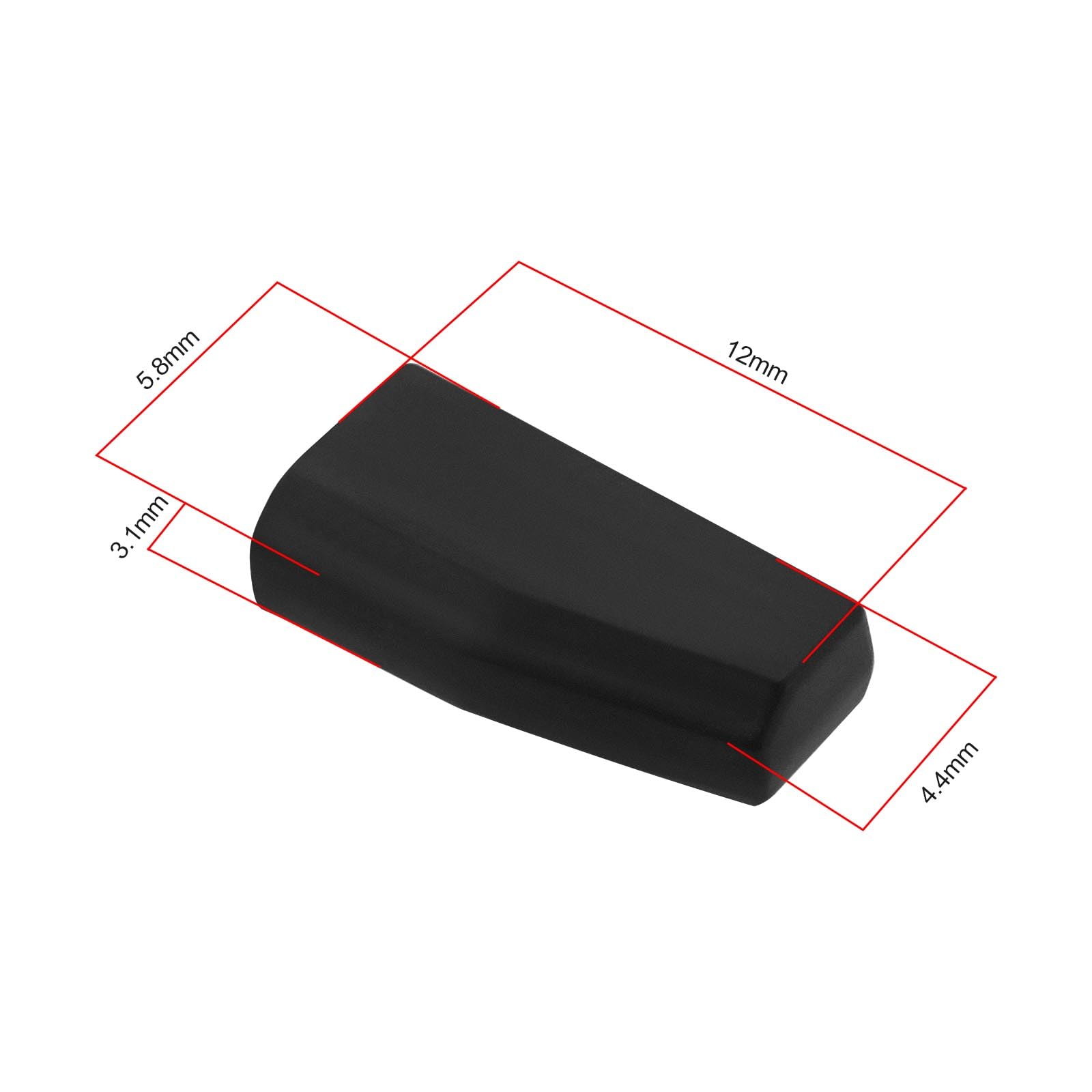 OTOTEC 2PCS Remote Key Chip ID83 4D63 80 Bit Car Key Transponder Compatible with Ford Fiesta Mk5 2002-2008 Compatible with Mazda 2 2003 12x5.8x3.1mm Black - Image 4