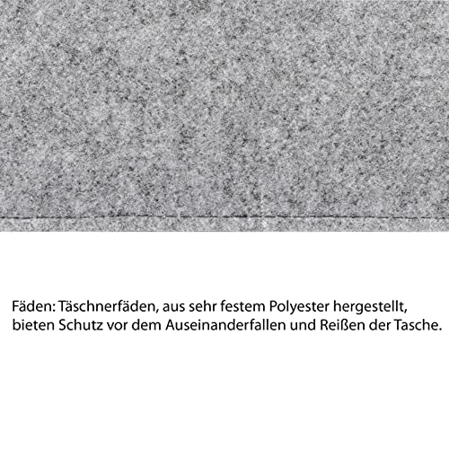 Brennholzkorb, Kaminholztasche aus Filz für Holz, Zeitungen, Kaminholz- Filztasche Maße 55 x 27 x 37 (Hellgrau)-5