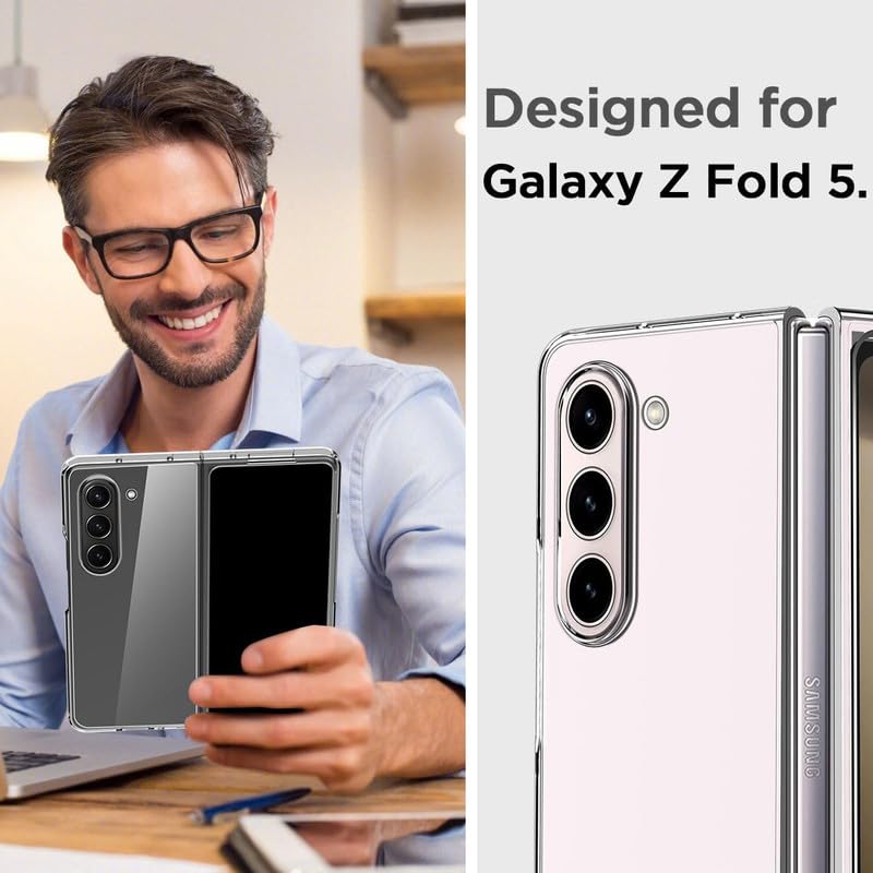 Image of Case Creation Brand - Mobile Cover for Samsung Galaxy Z Fold 5 (Soft & Flexible Back Case), Transparent