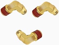 Vista 15 de Siptenk 1/2" Codo DOT de Latón Empuje para Conectar Accesorios de Línea de Aire 5 PIEZAS, Tubo de 1/2" OD x Rosca NPT de 1/2" Accesorios de Conexión