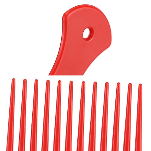 Miniatura 3 de 24 peines anchos de plástico de 6.5 pulgadas, peine de elevación para cabello rizado, peine afro suave para cabello afro, herramienta de peluquería