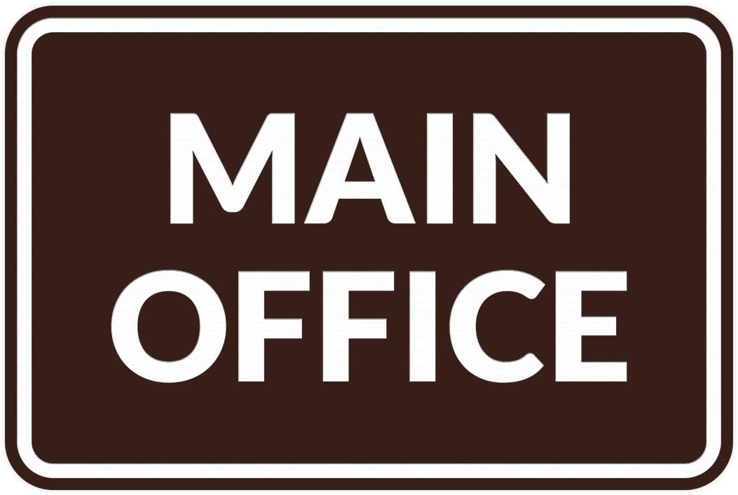 Signs ByLITA Classic Framed Main Office Sign (Dark Brown) - Small