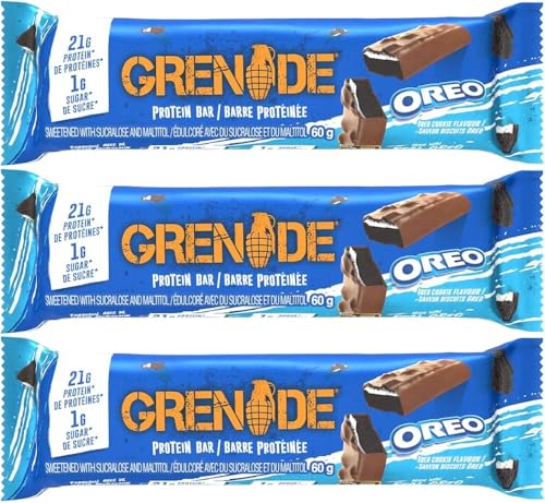 Grenade High Protein, Low Sugar Bar - 60g, 3 Pack - Delicious Protein Snack for Muscle Recovery, Low Carb, Keto-Friendly, 20g Protein, Perfect for Fitness, Gym, On-the-Go