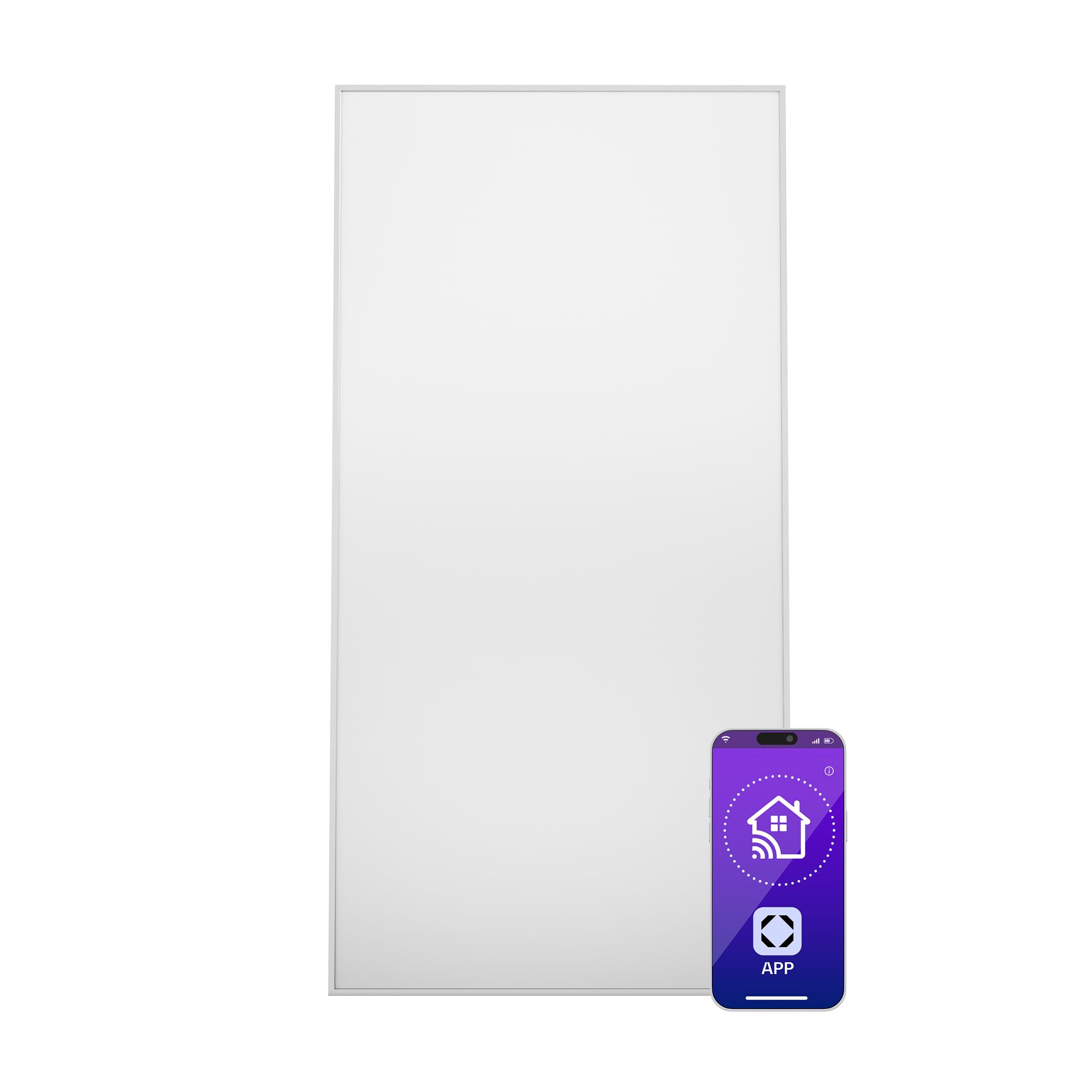 Klarstein Infrarotheizung mit Thermostat, 770W Elektroheizung, Smart Home Infrarotheizung zur Wandmontage, IR mit App-Steuerung & Erkennung Offener Fenster, Effizienter Feuchtraum Heizkörper CO2-Frei