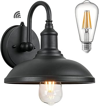 Amazon Co Jp 光感センサーライト明暗センサー 玄関ライト ポーチライト 和風 屋外 防雨型照明器具 夜間自動点灯 ブラケットライト ウォールランプ 外灯おしゃれ マリンランプ レトロ風 ブラック 門柱灯 玄関照明 防犯ライト 廊下灯 ガーデンライト壁掛け照明 電球１個