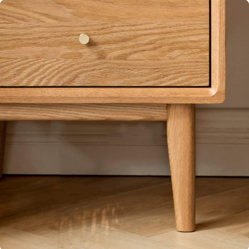 Indoor Bedside Table with Double Drawers, Storage Cabinet, Living Room Coffee Table/Side Table, Suitable for Bedroom and Office.