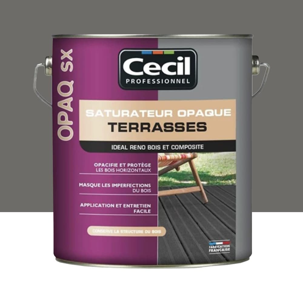 CECIL OPAQ SX Saturateur Terrasses Bois grisé 5 L